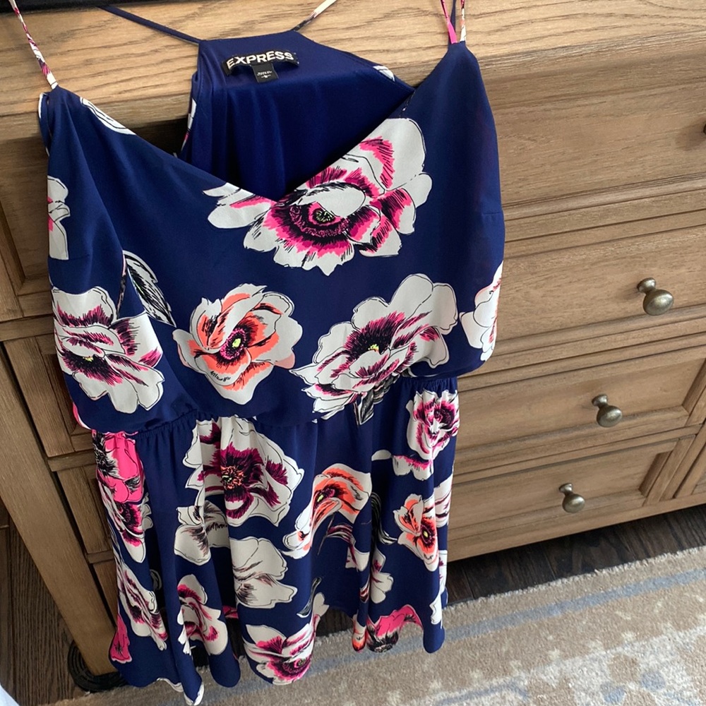 Blue floral express dress